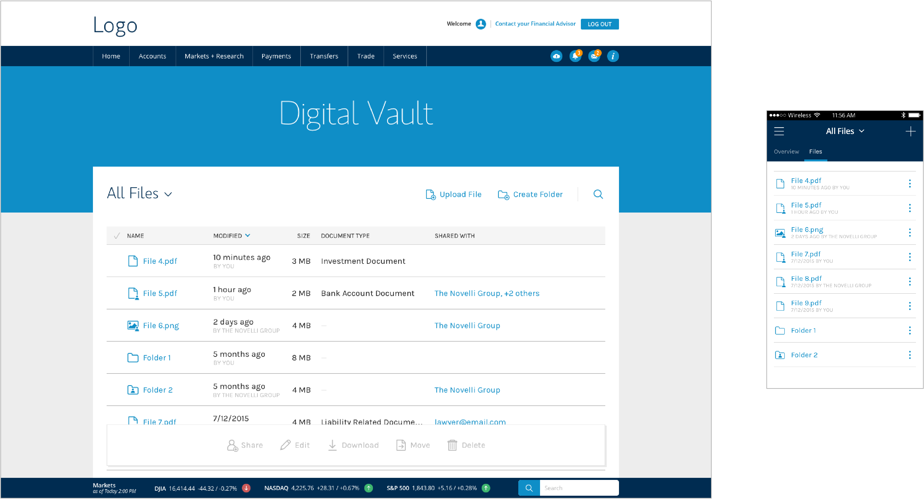 files landing page